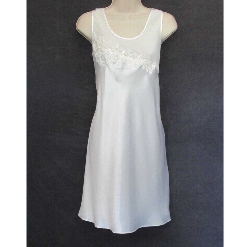 Dentelle satin slip dress S